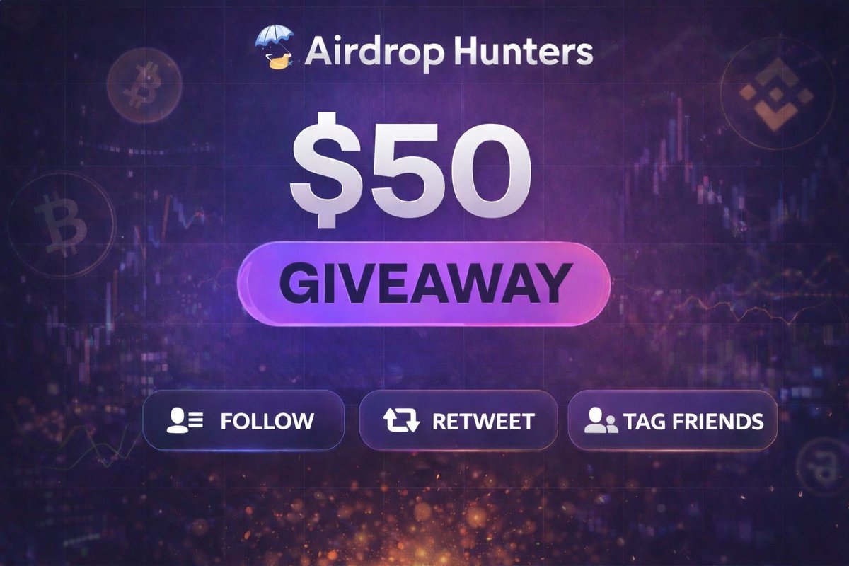 HUGE Giveaway 🎊

Prize: $50 USDT

‣ Follow me &amp; <a href="/CloudOnKick/">Cloud</a> 
‣ Like &amp; RT
‣ Tag a friend

24 Hour 🕣

#Airdrop #Giveaway #Crypto