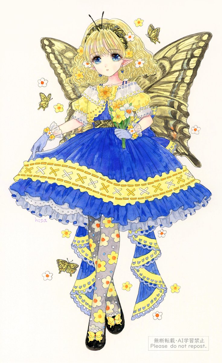 アゲハチョウをイメージした女の子です。