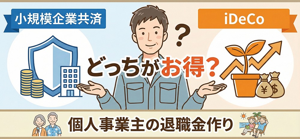 AiferWebService's tweet photo. 個人事業主の退職金、どうしてますか？👴

「小規模企業共済」と「iDeCo」

✅ 資金繰りに役立つのは？

✅ 元本割れリスクは？

✅ 両方入るといくら節税？

最強の組み合わせ方を解説しました！

https://t.co/1zMSxVtmgC

#小規模企業共済 #iDeCo #個人事業主 #節税 #退職金 #相互フォロー https://t.co/zfqjZMxqqb