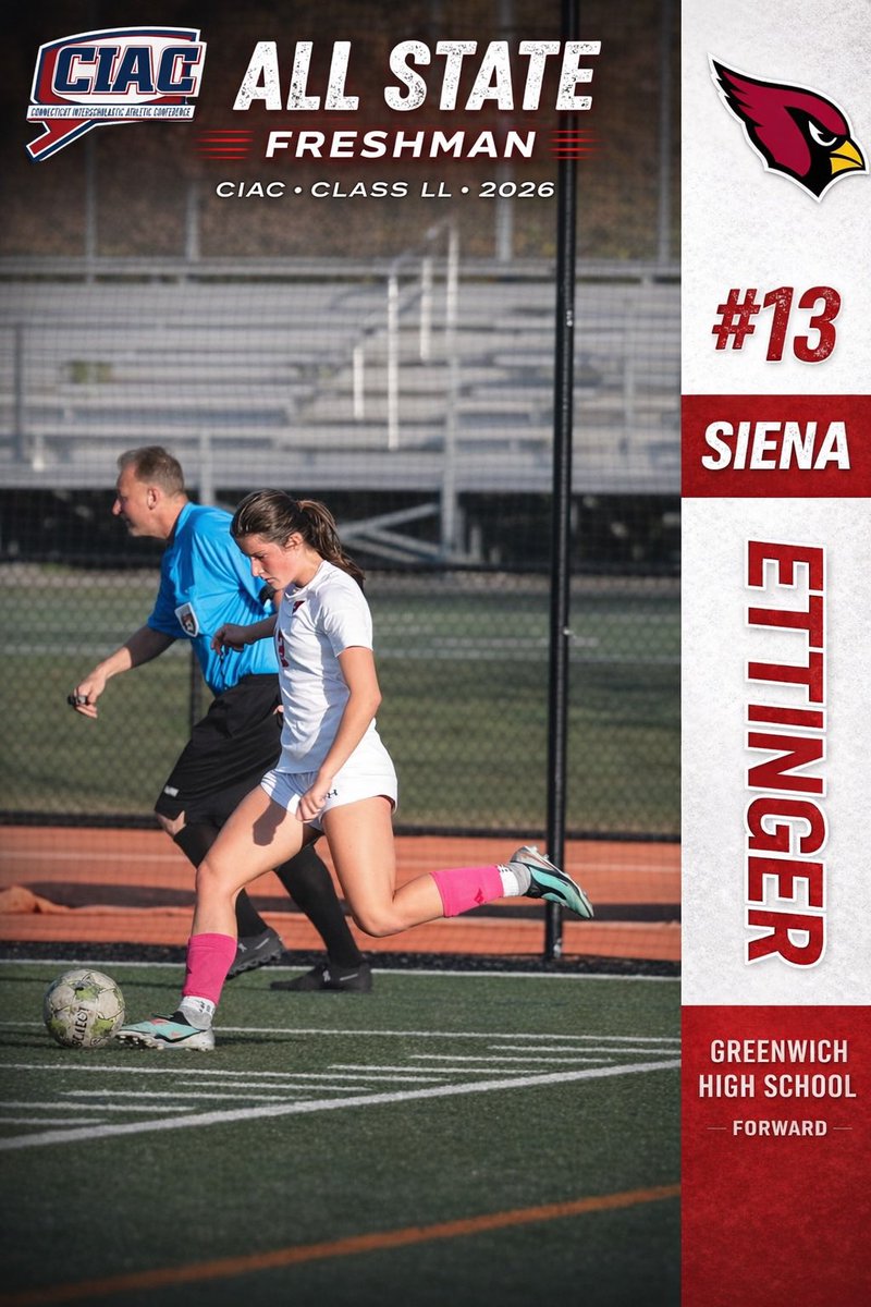 sienaettinger8's tweet photo. Honored to be named All State and All FCIAC 1st Team as a freshman! 
@ImCollegeSoccer @ImYouthSoccer @PrepSoccer

#freshman #allstate #statechamps https://t.co/j5DsNj6Q0X