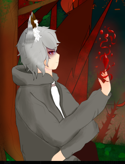 FoxuSilver's tweet photo. Lafyr Soursterys finished #art #digitalart #art_spotlight #illustration #character #oc #originalcharacter #wolfboy #characterconcept #bloodmage #blood #redeyes #Fluffy #fluff #fluffyears #animalears https://t.co/RAnCx5IY8h