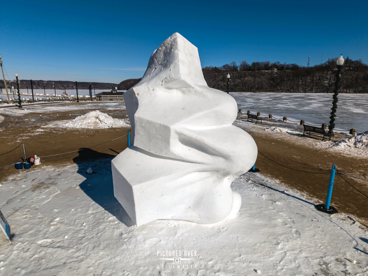 postillwater's tweet photo. 2026 World Snow Sculpting Championship by TEAM TURKIYE of #Turkey #Turkiye titled dialogue @iLoveStillwater @DiscStillwater @exploreminn @MinnesotaLiveTV click video for 3D animation https://t.co/k5NKSIIPui