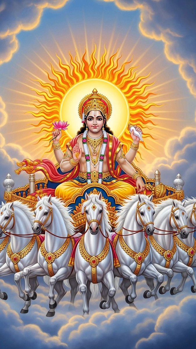 संपूर्ण जगत को प्रकाश और जीवन देने वाले‚ सत्य‚ शक्ति ऊर्जा प्रतीक - भगवान श्री सूर्य नारायण की अद्भुत अलौकिक दिव्य दर्शन।

ॐ सूर्यदेवाय नमः 🙏