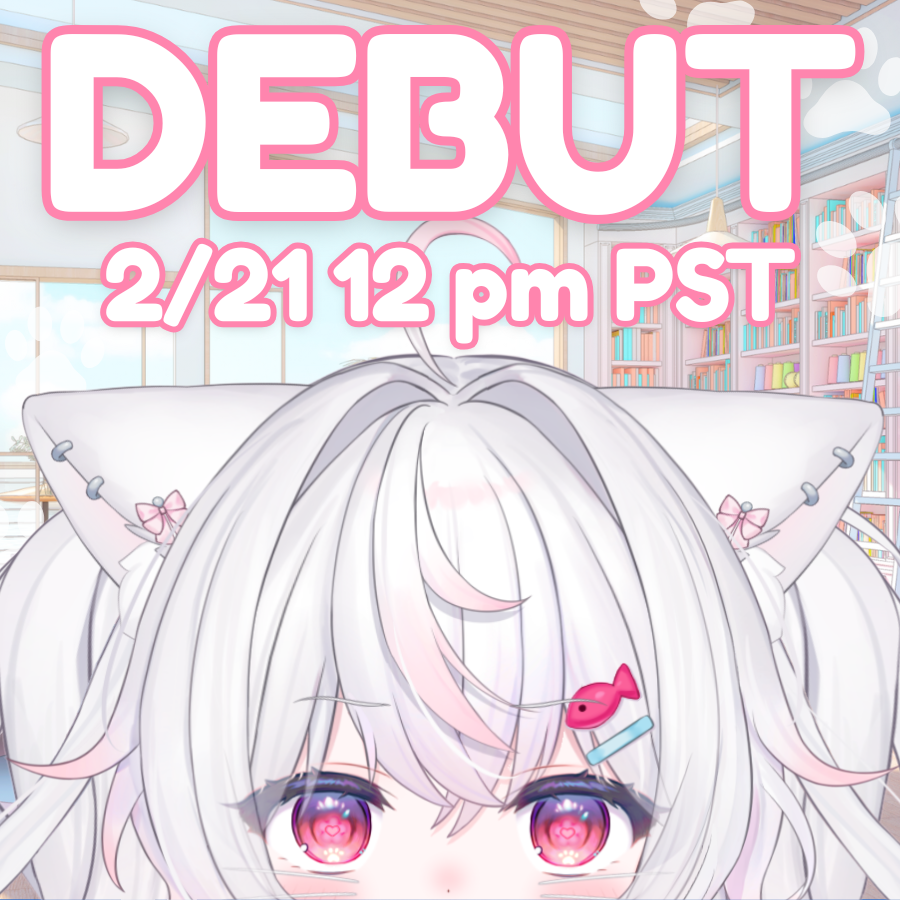 🤍 My debut is in less than a week! 🤍

Are YOU going to welcome this flat cat into the world?!

#Vtubers