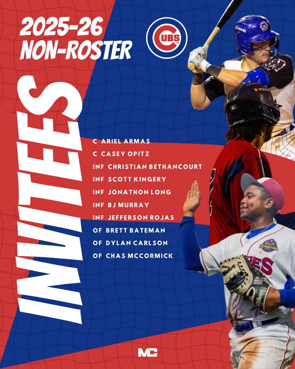 The Chicago Cubs will invite 18 players to this year’s big league camp 👀

#Cubs