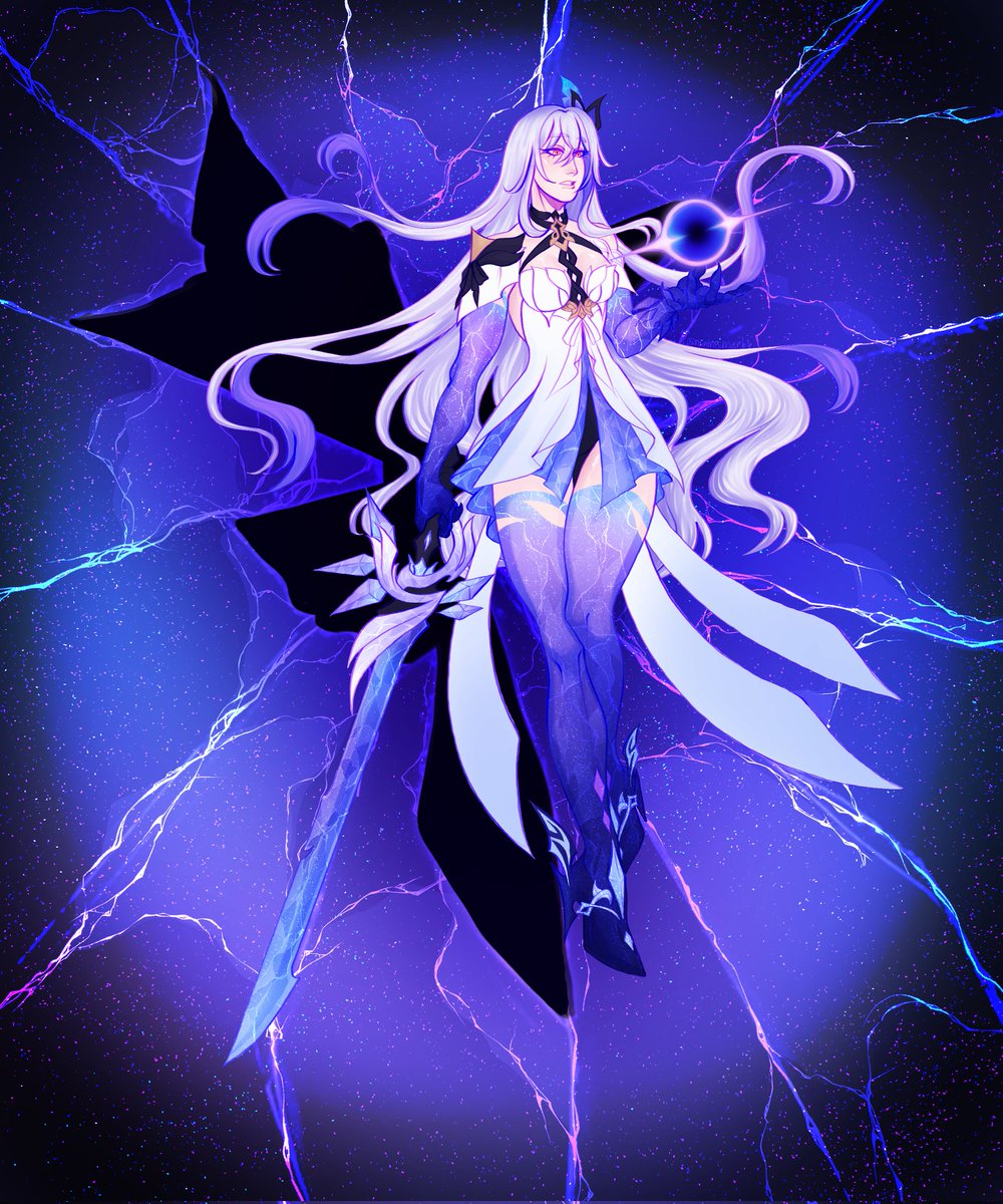 This took only a day... I'm so good chat. Drawing her was actually a lot of fun, I love detailing her abyss limbs

<a href="/catprotano/">Cat Protano 🐳🧹</a>
#Skirk #GenshinImpact