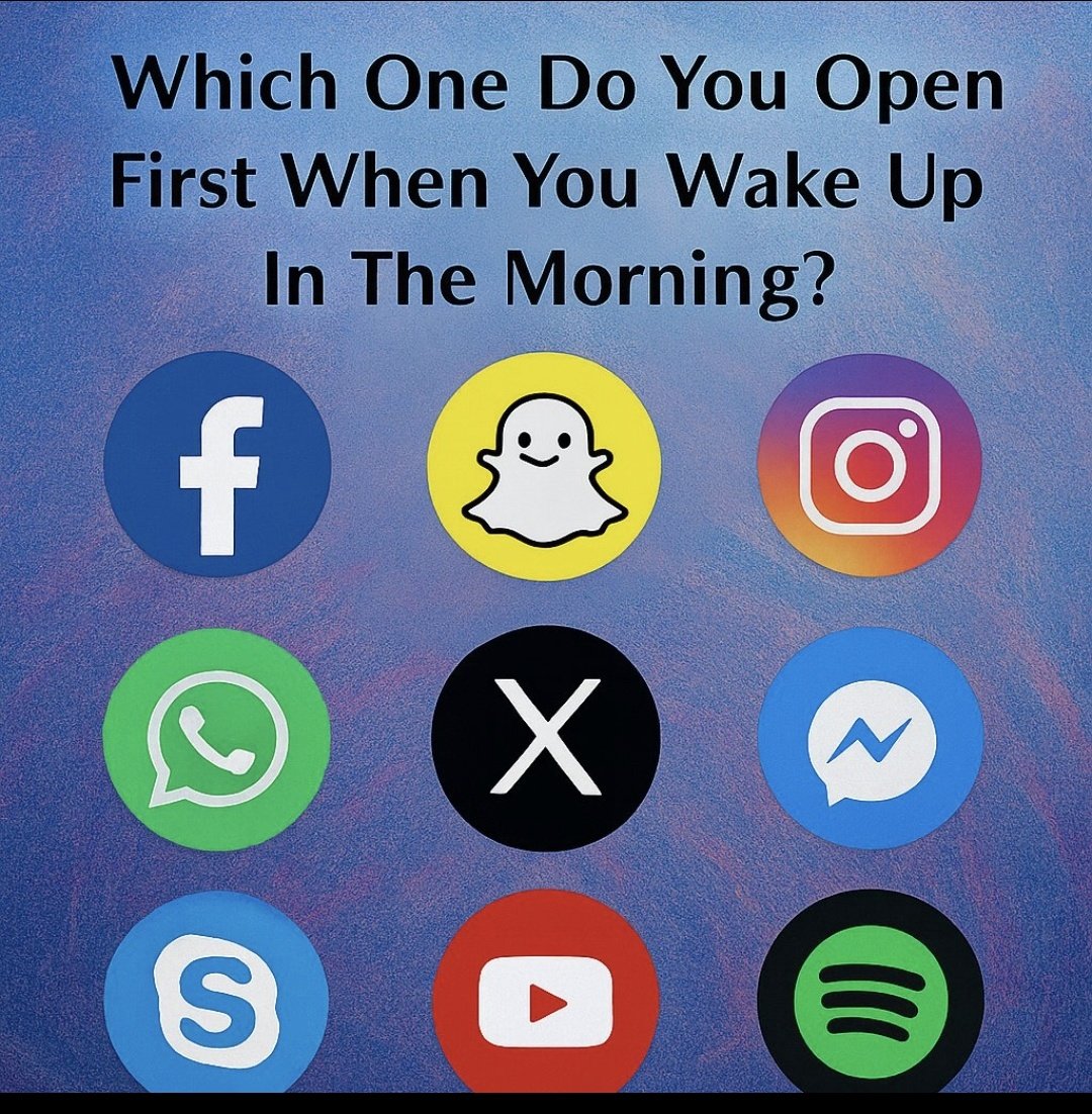 Which App Do You Open First When You Wake Up In The Morning ❓️🤔