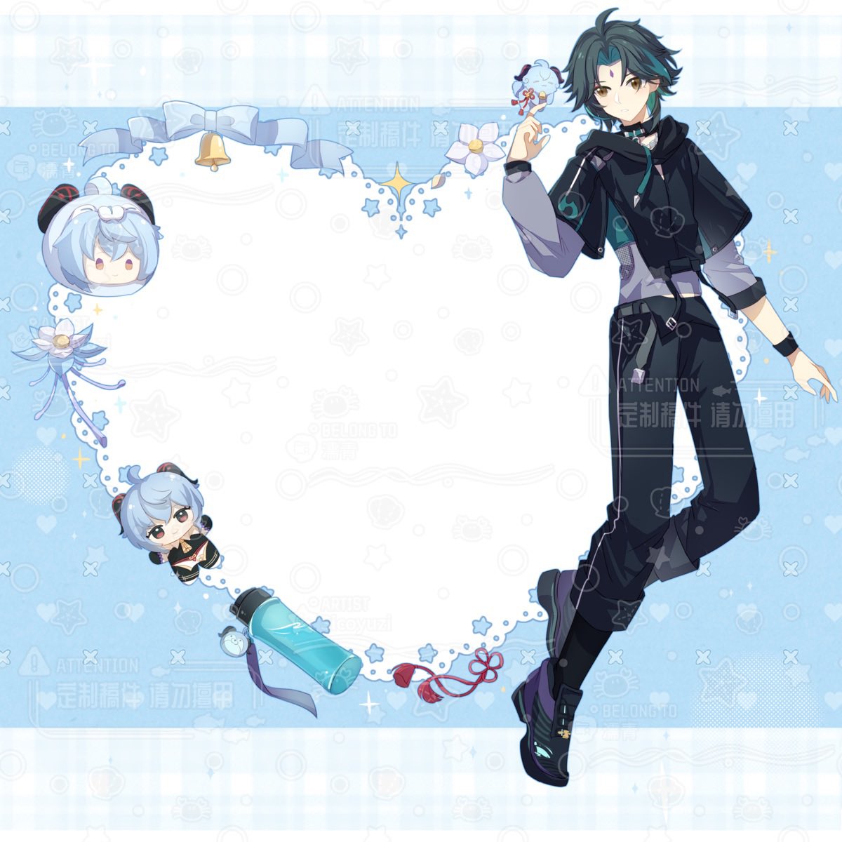 #魈甘 #xiaoyu #xiaogan
是约稿
Love is a circle