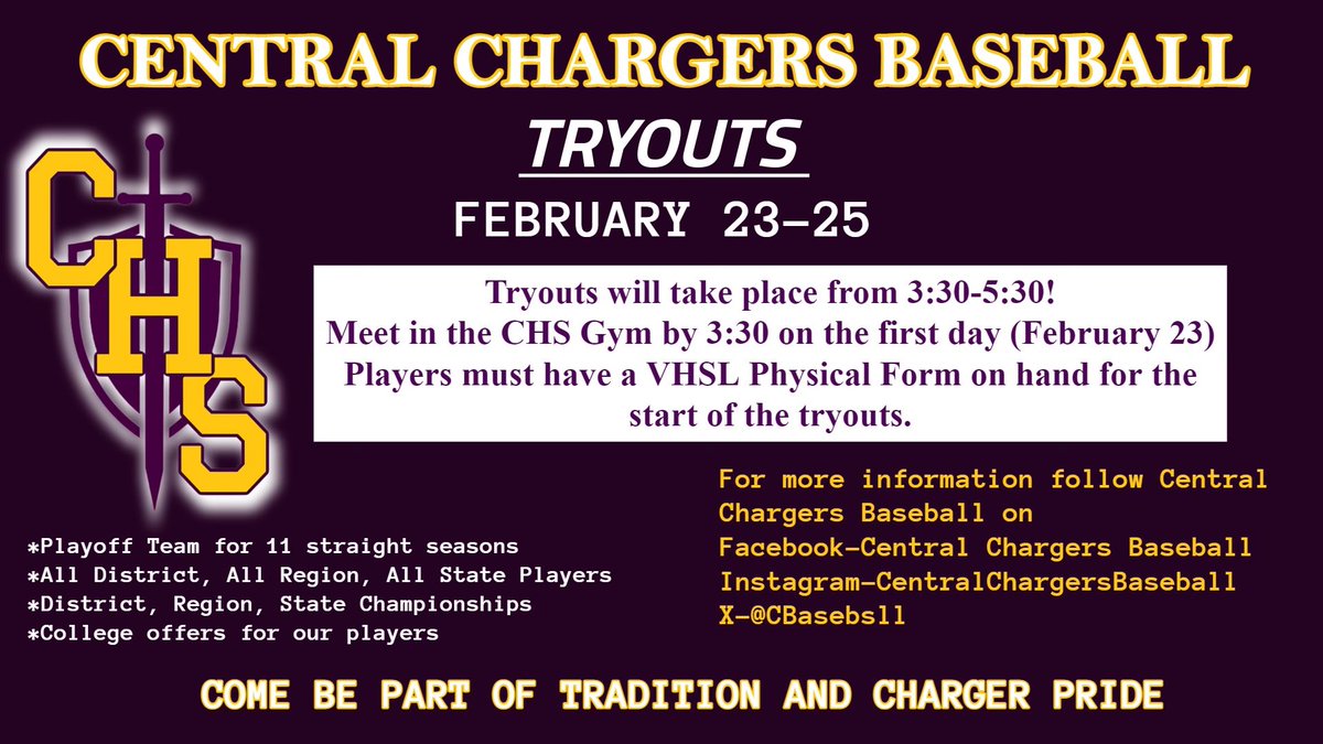 Central Chargers Baseball tweet media