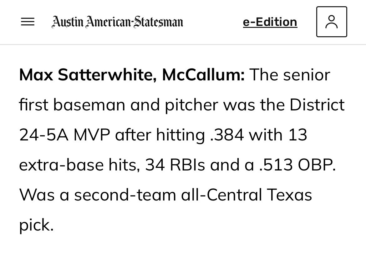 McCallum Baseball tweet media