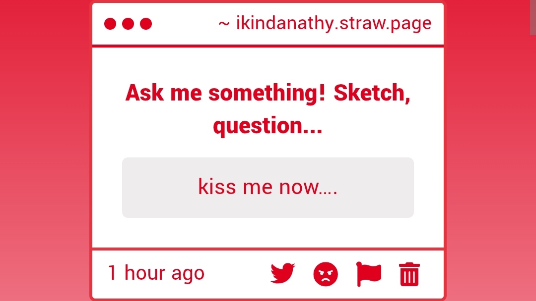 Thank you for your gimmick, anon, now I'm going to kiss you sloppy style