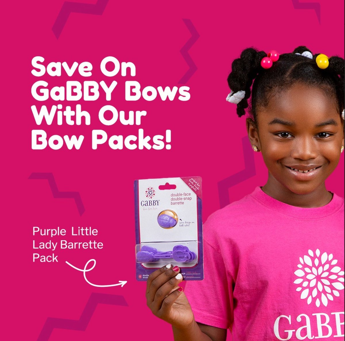 Save BIG on the cutest styles! ✨ 

Our GaBBY Bow Packs are the perfect way to stock up on the barrettes that actually stay in place. 💜

 From school days to play days, you’ll love how durable, colorful, and easy-to-use they are. 🤗