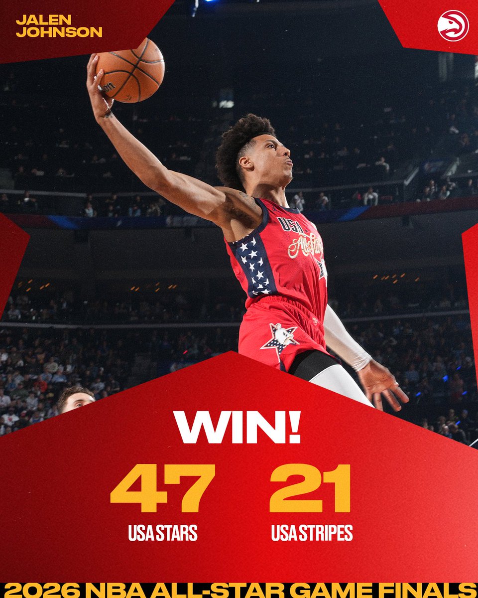 ATLHawks's tweet photo. Jalen and Team USA Stars are CHAMPS! #NBAAllStar https://t.co/2CTFWsSbOS