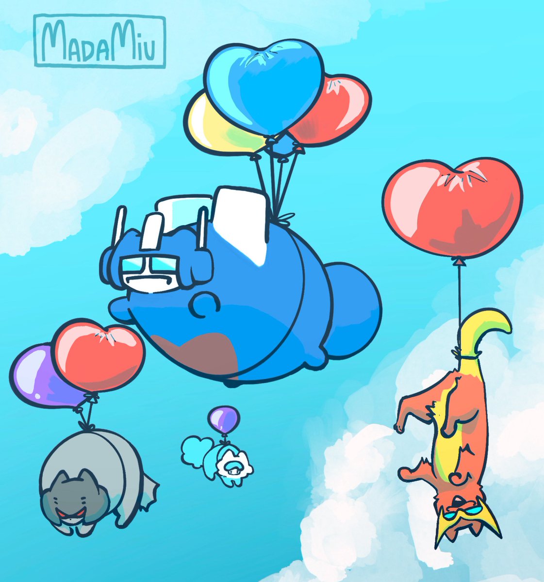 mada_mada_miu's tweet photo. Float to victory! https://t.co/d1wXrsUFlM