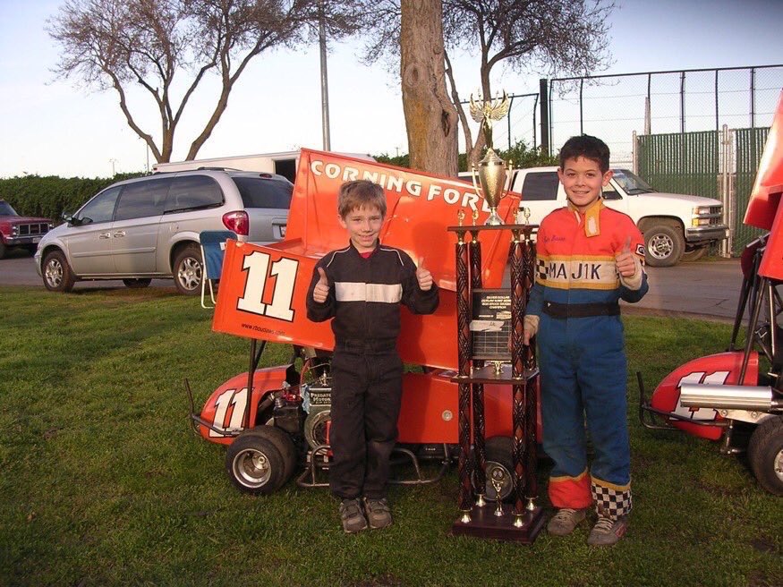 Rene_gadeCowboy's tweet image. tyler reddick and Kyle Larson as kids.