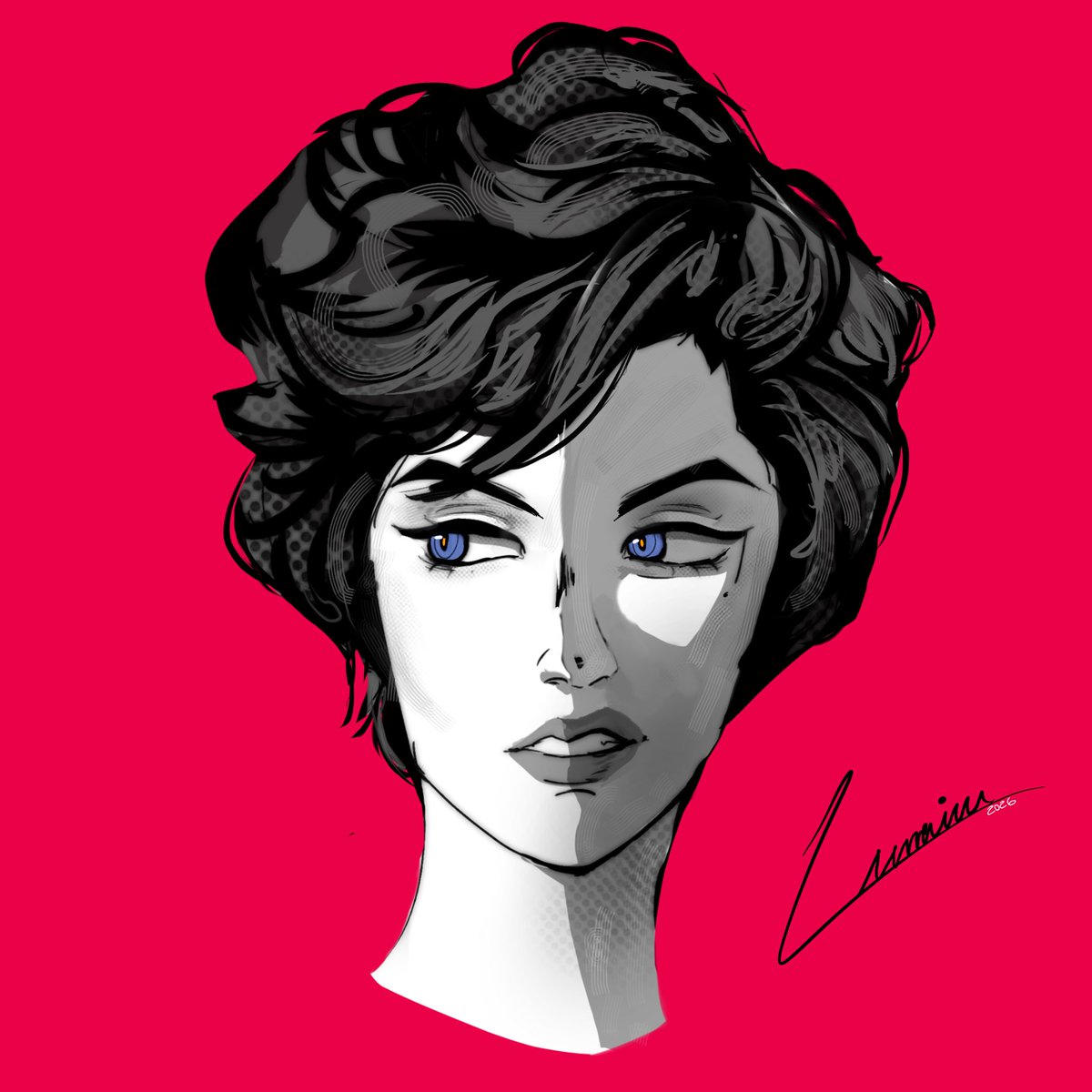 Lunaiuu_'s tweet photo. Haha, after several years, I tried to draw a more "realistic" face. 🫠

#art #illustration #procreateart #DigitalArtist #digitalart https://t.co/NgIEAwLa8u