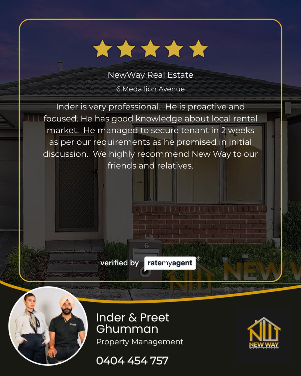inderbirghuman's tweet image. My latest RateMyAgent review in .

...
#ratemyagent #realestate #beveridge#realestate#newwayrealestate#Inderghumman#Wollert#Donnybrook#Craigieburn#Kalkallo#panjab#india#Mickleham#Melbourne#Sydney#Realtor#Wallan