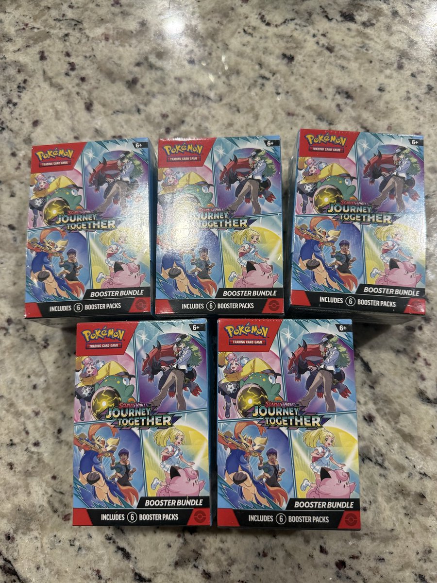 Thank you <a href="/Walmart/">Walmart</a> for the #Pokemon #PokemonTCG Journey Together Booster Bundles! Under $200 for all 5! Amazing price!