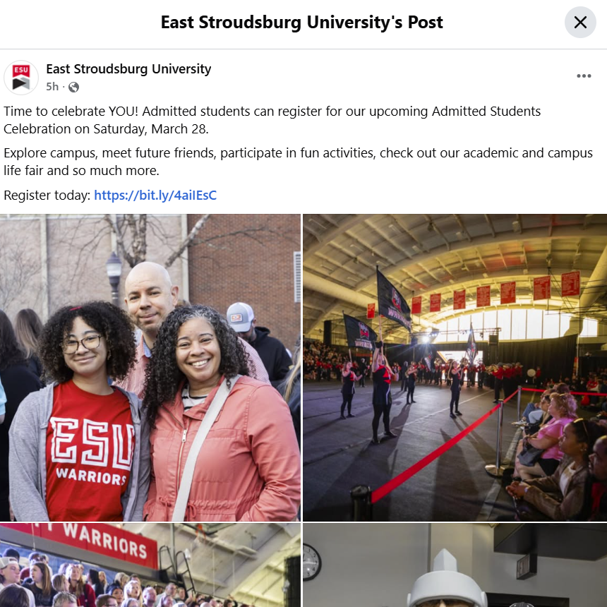 esu.edu/admission-aid/…

#WhereWarriorsBelong