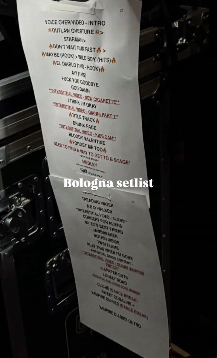 devoidholland's tweet photo. i need him to keep this setlist for aus leg bc i NEED to hear forget me too live plus twin flame and play this when im gone back to back is just going to be perfect. but also need cant stay here to be added to this https://t.co/3pSKZPAA3m