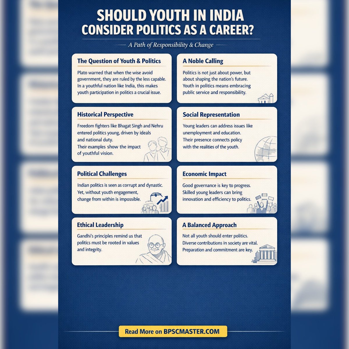 bpscmaster's tweet photo. Should youth in India see politics as a career or just a dirty game? 🤔
 Leadership needs energy. Democracy needs courage. 🇮🇳
Read more on https://t.co/3c62K93rjz
 #YouthInPolitics #IndianDemocracy #Leadership #UPSC #BPSC

https://t.co/7ciPBar5jR https://t.co/KEoQHBOtfS