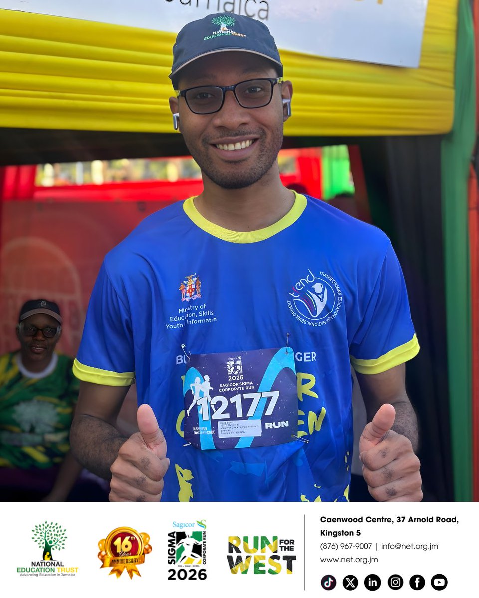 netjamaica's tweet photo. Sagicor SIGMA Run 2026 🔥

TEAM NET showed up in full force, and we made our presence felt! 💚💪🏽

There was laughter, encouragement, high-fives and unstoppable team pride from start to finish 🙌🏽🎉 We had an incredible time running for the West.

#NETTurns16 #SigmaRun2026 https://t.co/oNy2lW1WIW