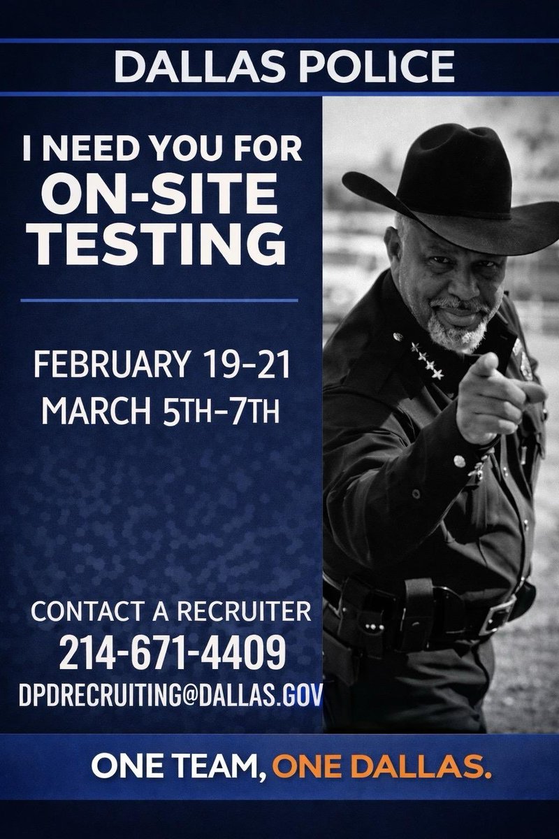 If you’re looking for a rewarding career opportunity and you’re in the Dallas, Tx area or willing to relocate, check out Dallas Police Department. <a href="/ChiefComeauxDPD/">Daniel C. Comeaux</a> <a href="/DallasPD/">Dallas Police Dept</a>