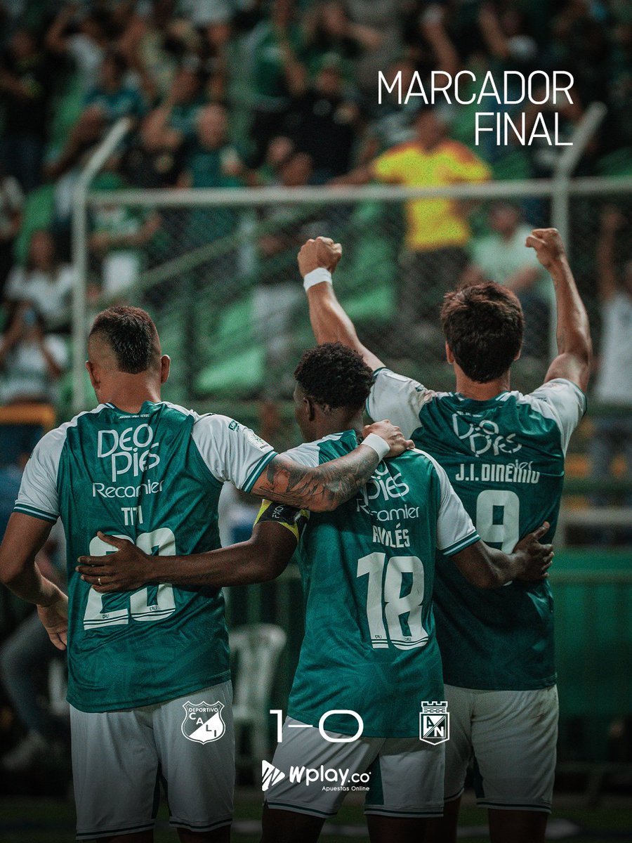 ⏱️ 90+4’ ¡GANÓ DEPORTIVO CALI! Gracias a la anotación convertida por Juan Ignacio Dinenno, el duelo de verdes fue nuestro 💚

D. CALI 1️⃣-0️⃣ A. Nacional

<a href="/WplayColombia/">Wplay</a> 

#VamosCali 🇳🇬
#LigaDimayor 🏆