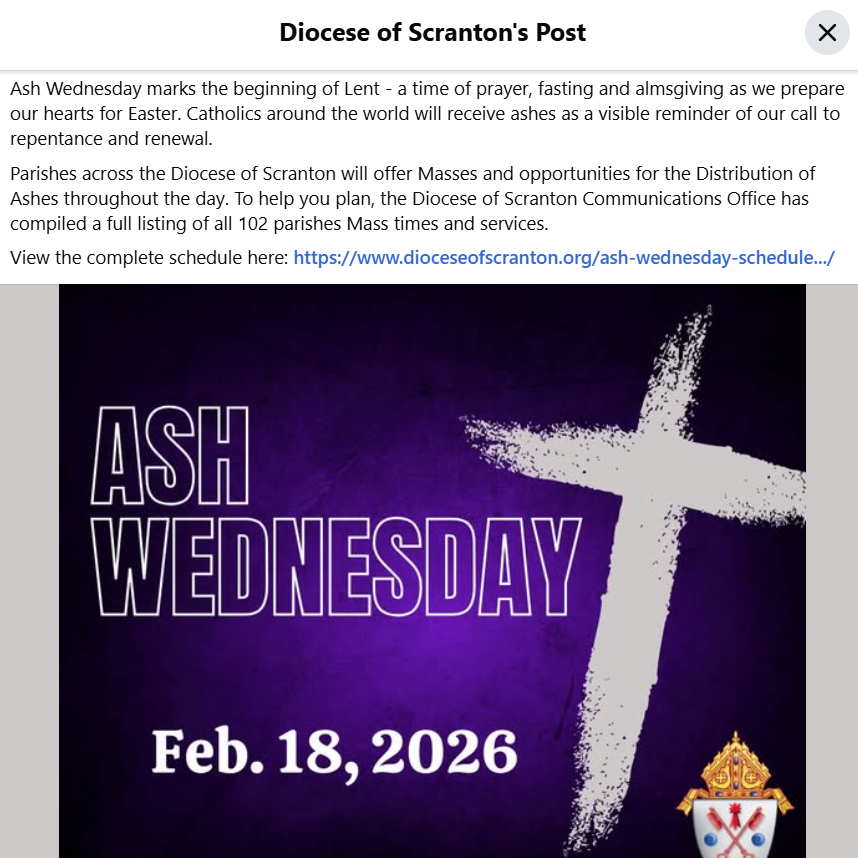 #Catholic 

dioceseofscranton.org/ash-wednesday-…