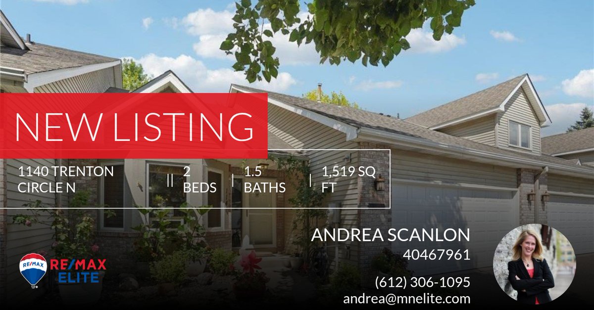 AndreaHScanlon's tweet photo. 📍 New Listing 📍 Take a look at this fantastic new property that just hit the market located at 1140 Trenton Circle N in Plymouth. Reach out here or at (612) 306-1095 for more information

You deserve Top Notch representation in s... https://t.co/MvLAB5Z8DU https://t.co/z6R63WvTHX