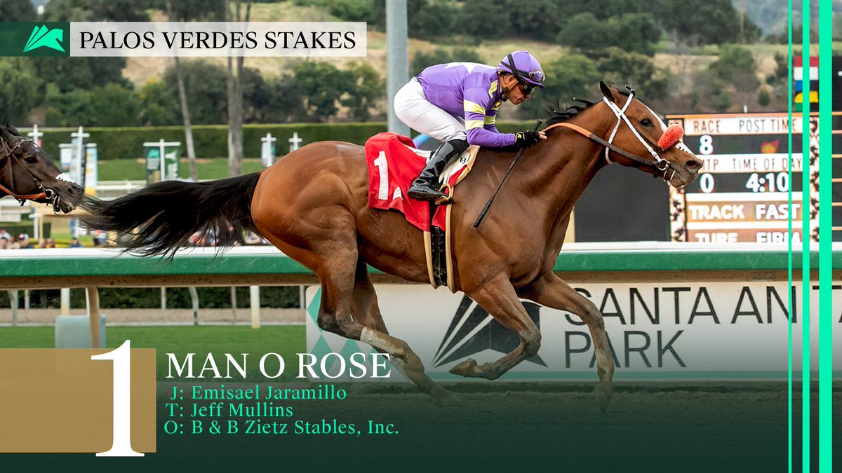 “He wasn’t sharp out of the gate. I thought, no problem, we’ll just relax. He had no problem being behind horses. At the three-eighths pole I started to move him to the outside and he finished strong.” Emisael after his win aboard Man O Rose.

santaanita.com/news/californi…