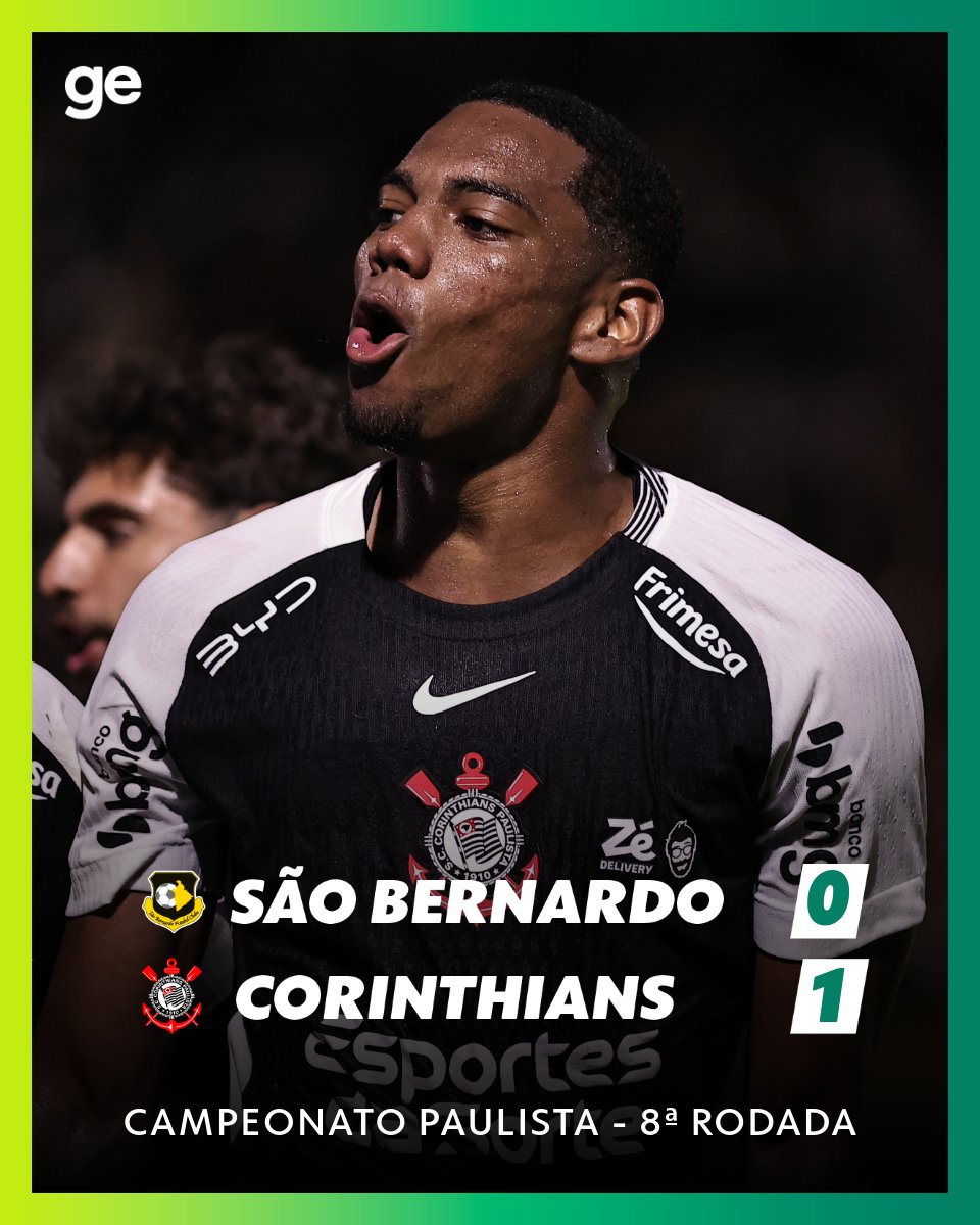 🦅 Com gol de André, Corinthians vence o São Bernardo na última rodada e avança ao mata-mata do Paulistão.

➡️ Veja como foi: glo.bo/4ruu0EL
📸 Fabio Giannelli/AGIF

#futebol #corinthians #ge