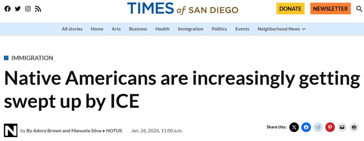 Absolutely if ICE think native Americans have no right to stay in America 
Then white European Americans have a much less right
They should start deporting themselves