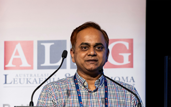 ALLGtrials's tweet photo. ALLG’s MDS05/D3 MESSAGE trial, led by A/Prof Anoop Enjeti, is evaluating a new oral treatment combination for transfusion-dependent MDS, a rare blood cancer with few treatment options. It aims to reduce transfusion dependence, improve survival &amp; enhance quality of life. https://t.co/1JYC62R4kx