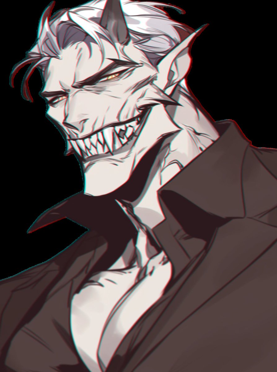 // Brother Moth without his face wrapping, his scars and mutations can be seen, especially his fangs, there's a lot of deathclaw inspiration. He looks like an abomination.

(art commission by <a href="/energonvalkyrie/">𝘽𝙡𝙖𝙘𝙠 𝘼𝙣𝙜𝙚𝙡 — Asᴛʀᴇᴀ</a>)