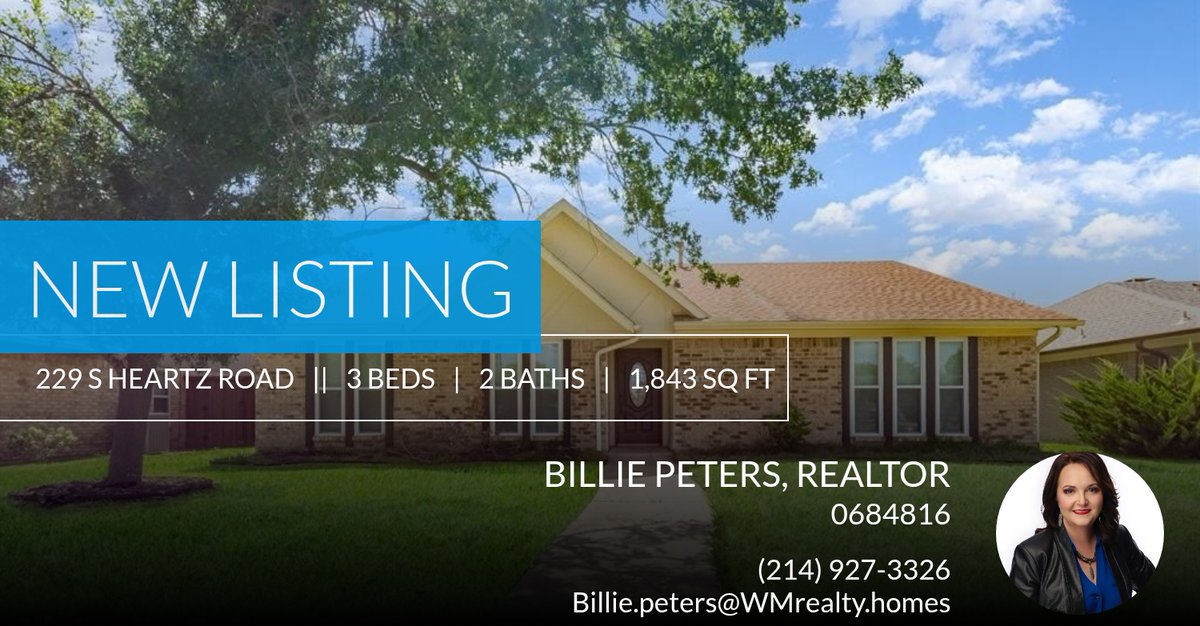 Billiemv's tweet photo. 📍 New Listing 📍 Take a look at this fantastic new property that just hit the market located at 229 S Heartz Road in Coppell. Reach out here or at (214) 927-3326 for more information

Billie Peters https://t.co/skNhG2cNyn https://t.co/VyOhjUepMy