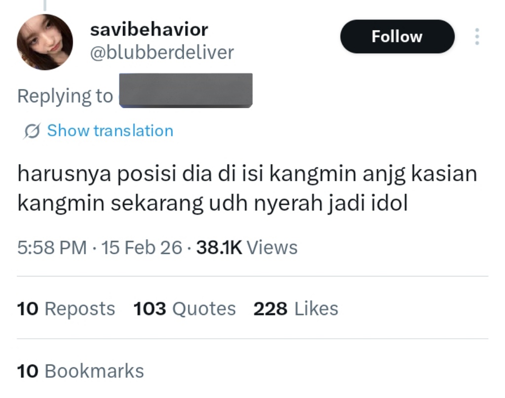 mysbjae's tweet photo. langsung dikasii paham sama kangmin😭 https://t.co/HPIMYKKjIV