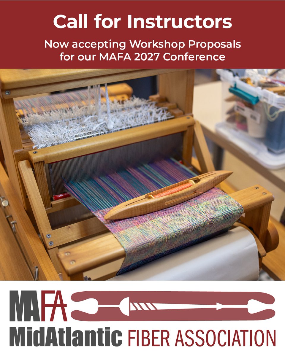 MAFAfiber's tweet photo. MAFA 2027 is looking for instructors.  Click for details: https://t.co/Ipg7fZgAyR https://t.co/qNIsLEHg1n