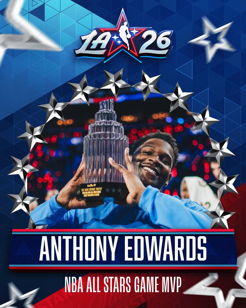 NBAMEX's tweet image. 🏆 Tras una actuación impecable durante toda la tarde, Anthony Edwards es mencionado MVP del #NBAAllStar . ⭐️🏀