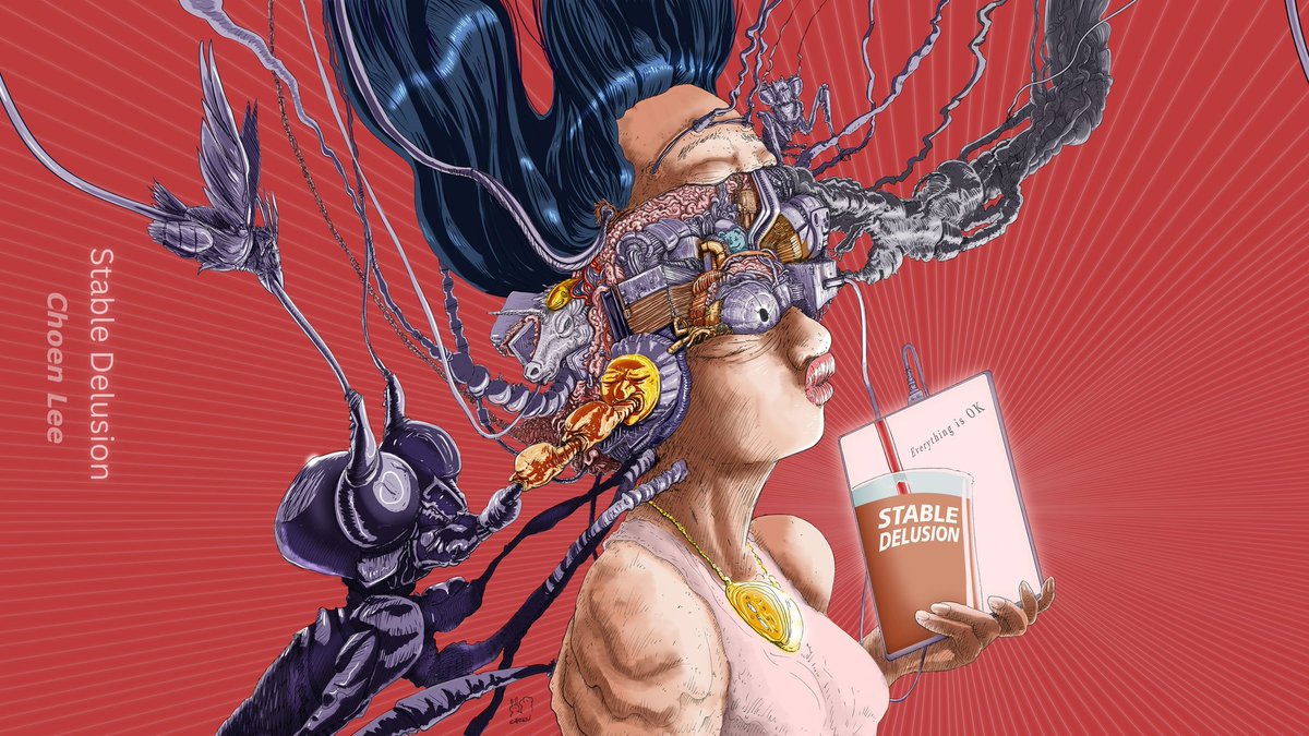 Hi I'm Choen Lee from South East Asia. 
My art which is mostly about perception of reality adapting to advancements in technology, is drawn by hand.