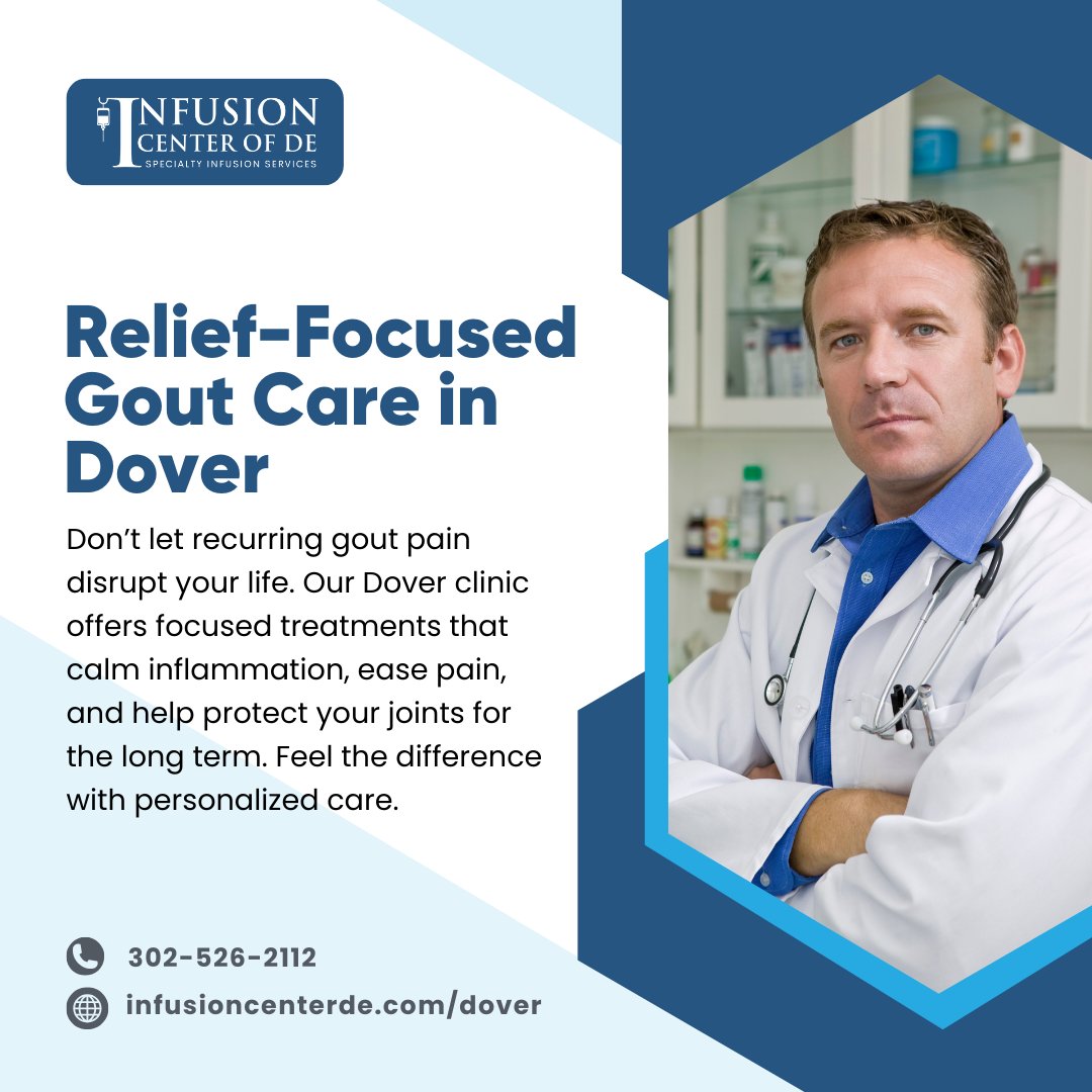 InfusionDover's tweet photo. Don’t let gout slow you down. Focused care in Dover can help you stay active.

📍 260 Beiser Blvd STE 201, Dover, DE 19904
🌐https://t.co/DnwvwSYkS4 |☎️302-526-2112

#GoutRelief #DoverDE #JointHealth #InfusionCare #PainSupport https://t.co/1rm4aOkqBI