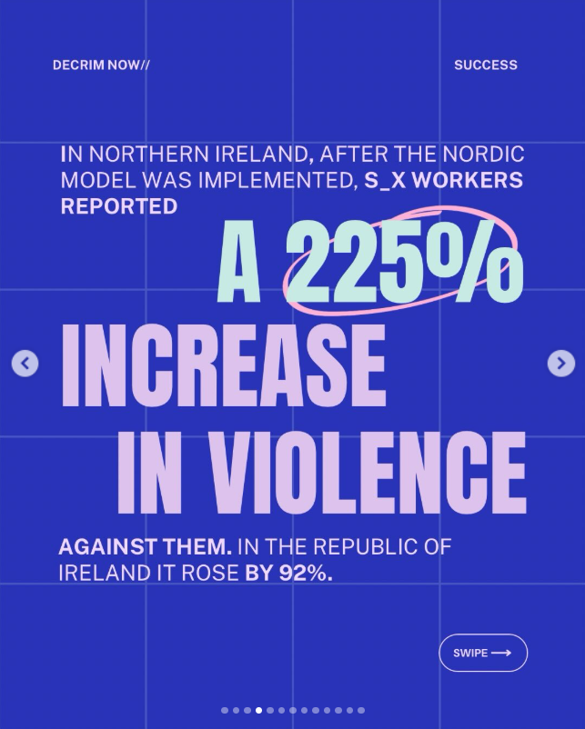 REPOST from Instagram @ decrimnow

✨ SCOTTISH S_X WORKERS BEAT THE NORDIC MODEL! ✨

The incredible @scotland4decrim - a grassroots group of Scottish sx workers and allies - successfully defeated Ash Regan’s ‘Unbuyable Bill’, which would have implemented the Nordic Model in