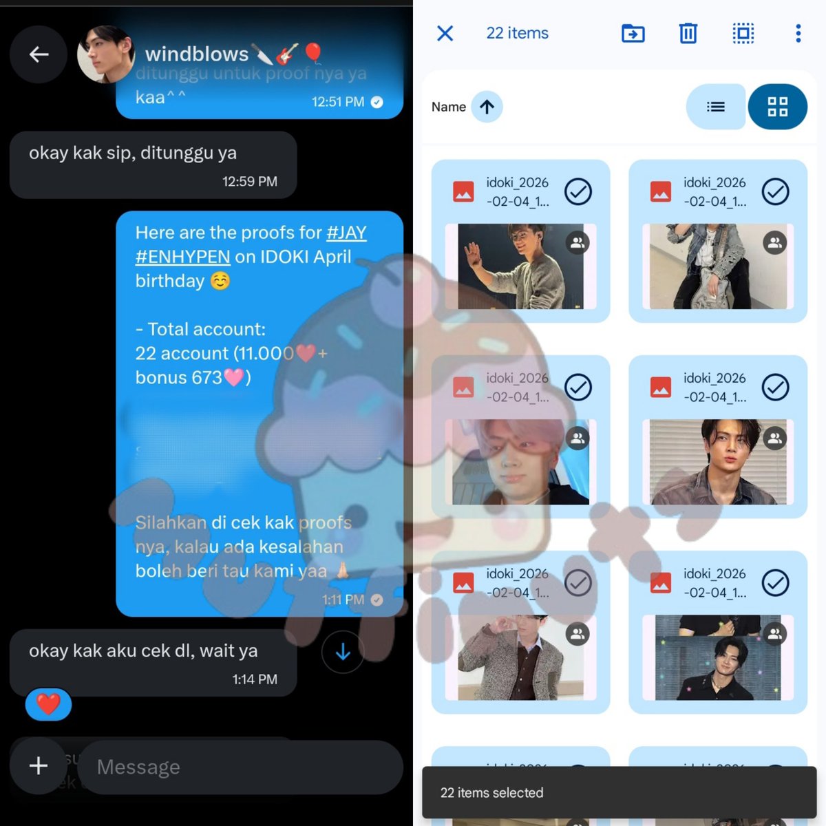 (04/02/2026) late post
SOLD ✅ 11.000🩷 IDOKI for #JAY #ENHYPEN
Thank you so much <a href="/Jjongpamine/">baby global cutie vroom vroom vroom</a> for purchasing here and trusting us 🙏🏻💖

#muffinvts_proofs