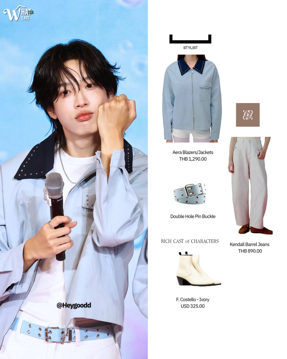 WhatNEXwears_'s tweet image. What NEX wears : NEX for 
#FinelineHappinessUnlockxBUS
#FinelinexBUS

#STYLIST 
#STYLISTYourExperimentSpace
🧥 Aera Blazers/Jackets
#chuuchop
👖 Kendall Barrel Jeans
#RichCastofCharacters
👢 F. Costello - Ivory
⛓️ Double Hole Pin Buckle

#NEXnattakit
#BUSbecauseofyouishine