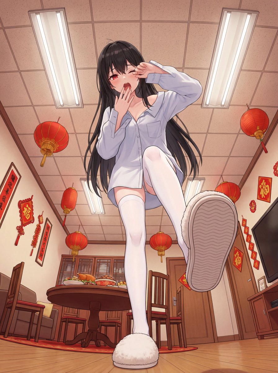 WorldBelowYae's tweet photo. 哪里���的迷路的小家伙呀？一起来吃年夜饭吧？
#GTS #巨大娘 #giantess #除夕 #夜夜 https://t.co/i8qqqUSLHt
