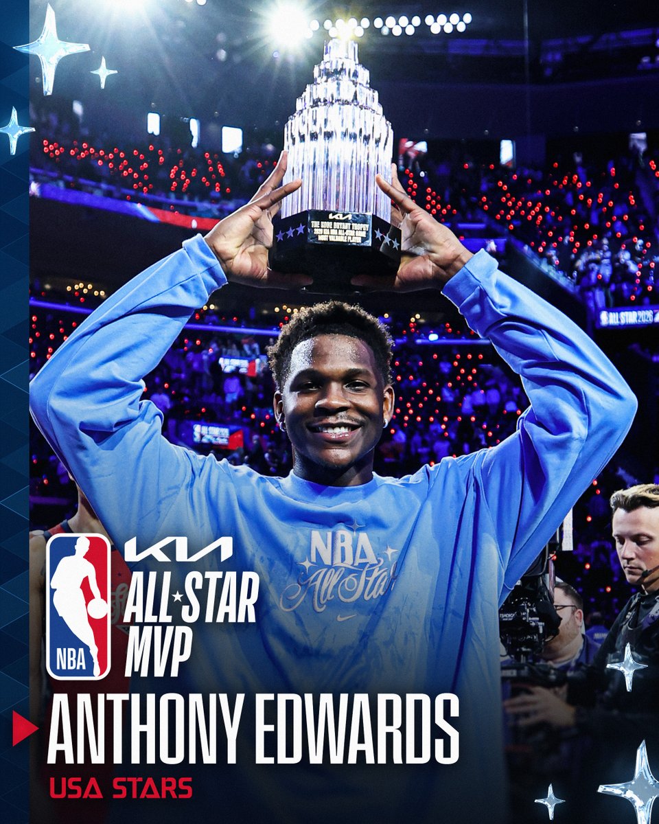 NBA's tweet image. Your 2026 @Kia All-Star MVP...

Anthony Edwards!
