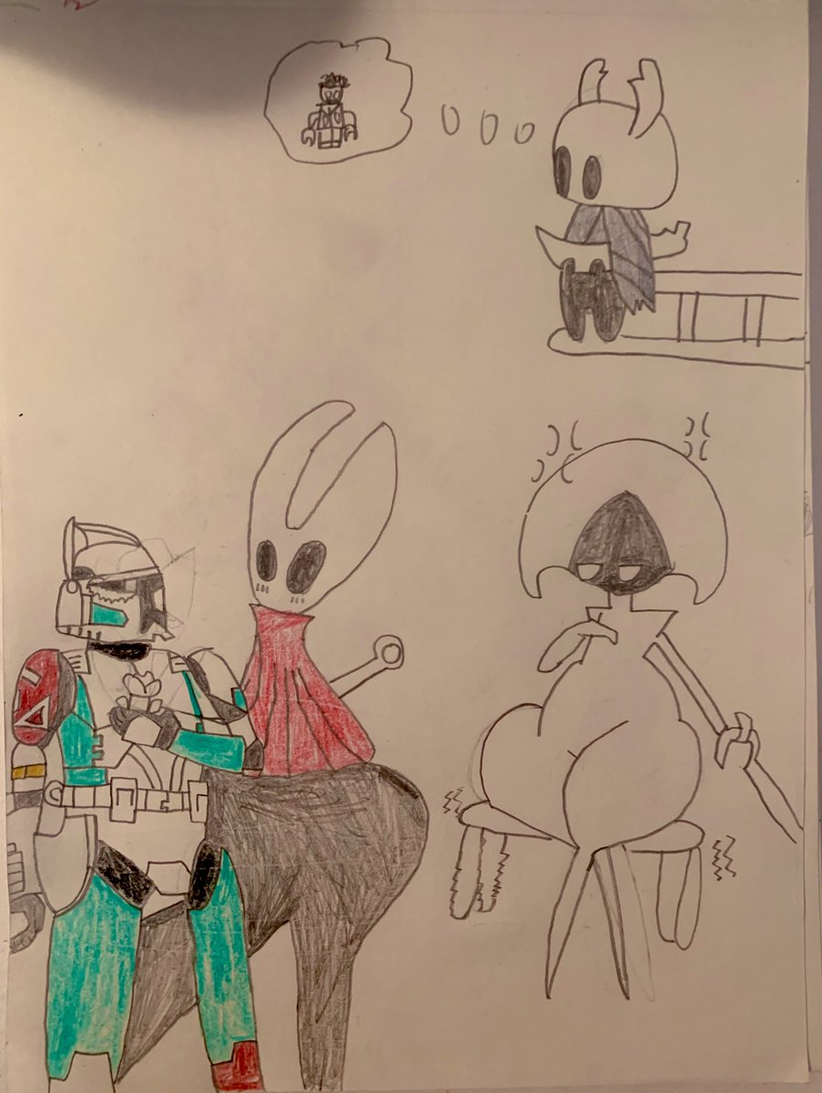 Rixelent1's tweet photo. Embarrassing first meet 
#hollowknight 
#Hornet
#Lace
#clonetrick
#zerocompany https://t.co/ezO2ol3cHj