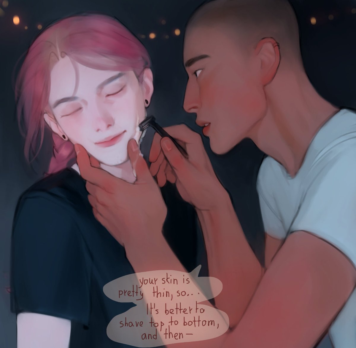 From being scared to be around Adil, to having his eyes closed and trusting Adil to shave his face.