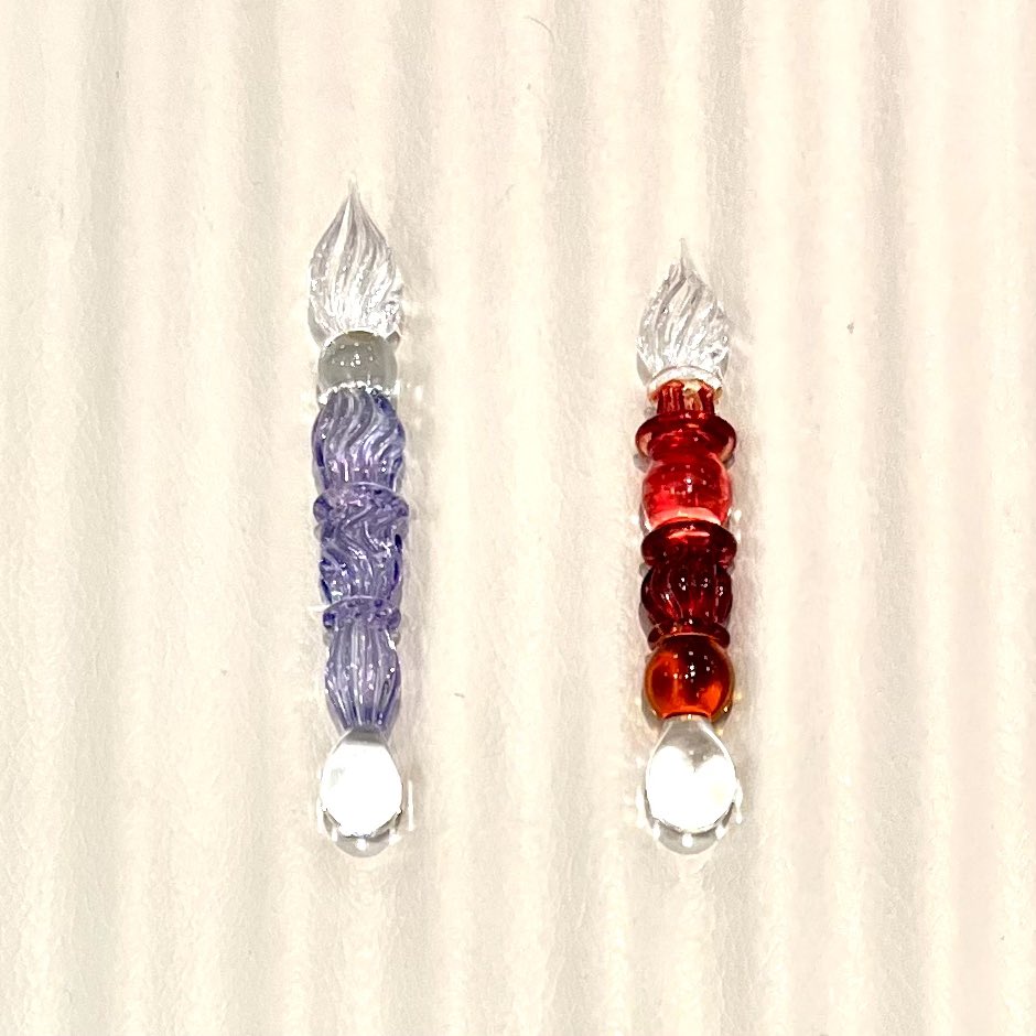 たちばな硝子工房さんのガラスペンは細字の字幅が大きなポイントです