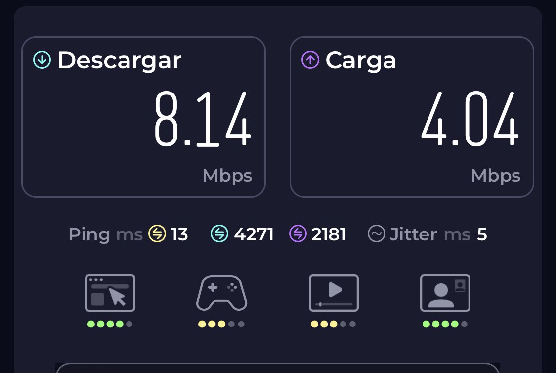 DREADMAZON's tweet photo. Así el internet súper veloz y simétrico de @totalplaymx  @gruposalinas el internet más caro del mundo $650 por estas velocidades? Ni siquiera se tiene contratado el servicio de tv solo es el internet #TioRichi @RicardoBSalinas https://t.co/qtGNIly9Sw